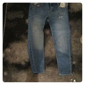 Cute blue jeans 👖 with marks on it